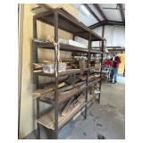 7ï¿½x16ï¿½x80ï¿½ metal shelf and contents, bring help