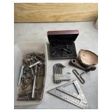 Aluminum square, Alan wrenches and more