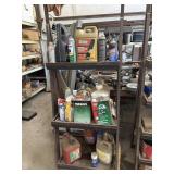 Rolling cart 27ï¿½x21ï¿½x72ï¿½ with antifreeze, gas can