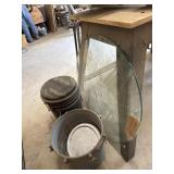 Seat bucket, pot and glass top for table 30ï¿½
