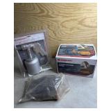 Sandblaster, hood, gloves and gun