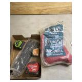 Zip ties, tape measures and shop towels