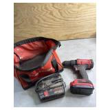 Craftsman cordless drill, charger and bag, works