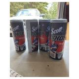 4 rolls of Scott shop towels