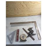 Squares, level, universal protractor and more