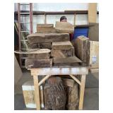 Large lot of hard wood slabs and other, bring