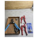 2 pipe shears, Pex clamp and more