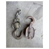 Snatch block and hook