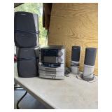 Aiwa stereo system powers on