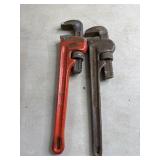 2 14ï¿½ Ridgid pipe wrenchï¿½s
