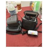 Polaroid camera, Sony Handycam with bag and more