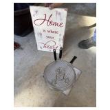 Sign bacon splatter guard sign & bacon pan