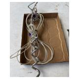Dog leash on anchor, metal trap