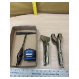 Kobalt tape measure, 2 welding clamps & more