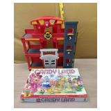 Fire station and candy land game