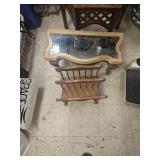 Magazine rack and mirror table