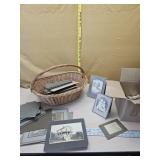 Basket and large lot of old photos