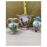 Camark Pottery Vase & 2 pieces of Hull pottery no