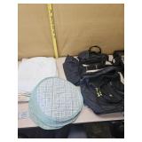 Duffle bags and place mats