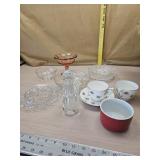 Crystal  angel and misc glassware