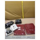 2 new red table clothes with snow flakes, 2 new
