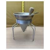 Vintage Wearever No 8 Aluminum Rotary Colander w/
