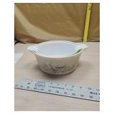 2- mushroom forest Pyrex bowls