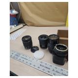 Canon, minolta, vivitar camera lenses