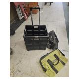 Folding box on wheels and tool bags
