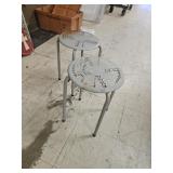2- metal plant stands 12"ï¿½18"