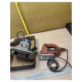 Porter Cable belt sander and Black & Decker Jig