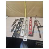 Levels, Tin snips and hay hook