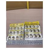 2 new packs of brass padlocks 3 pieces each