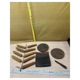 Cast Iron stove lids, lifter and corn cob holder