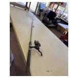 Zebco stingray reel and Shakespeare rod