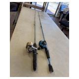 2 fishing poles