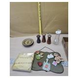 Magnets. Board, pepper grinder and misc