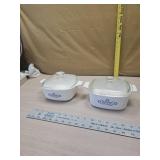 2- corningware 1 1/2 quart casserole dishes