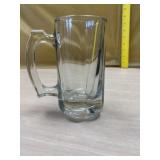 Set of 7 heavy glass mugs
