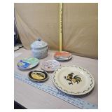 Collector plates, and jar. Poppytrail and more
