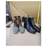 Size 9 ariat boots and rubber boots