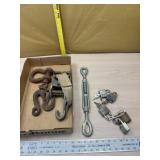 Turn buckle, hooks locks with keys and more