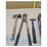 Hammers and bolt cutters