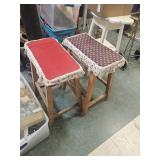 2- wood stools 24" tall