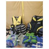 6 life jackets