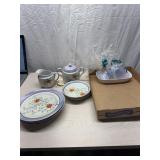 Japan creamer & sugar, plates and more