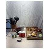 Kitchen utensils, vintage S&P shakers and more