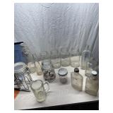Vintage bottles, canning jars and more