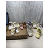 Lg lot of ceramic shoes