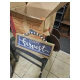 Small corner shelf, sign misc